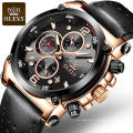 Lumineux en plein air militaire hommes montre-bracelet mode Sport montre à Quartz multi fuseau horaire hommes montre classique OLEVS marque montre